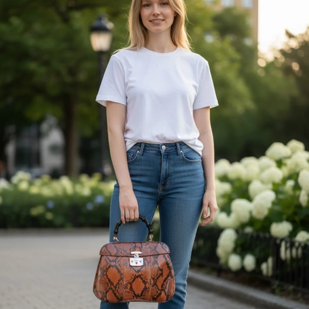 Gucci Lady Lock Python Top Handle Bag - Picture 7 of 14